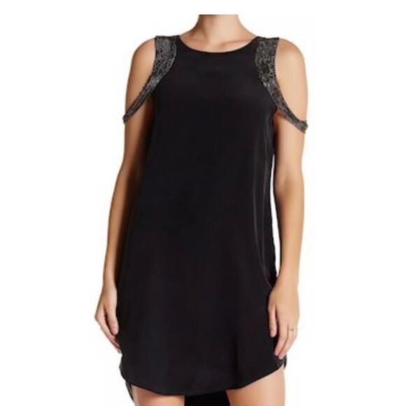 Haute Hippie Chain Embellished Silk Dress-Small - Picture 1 of 6